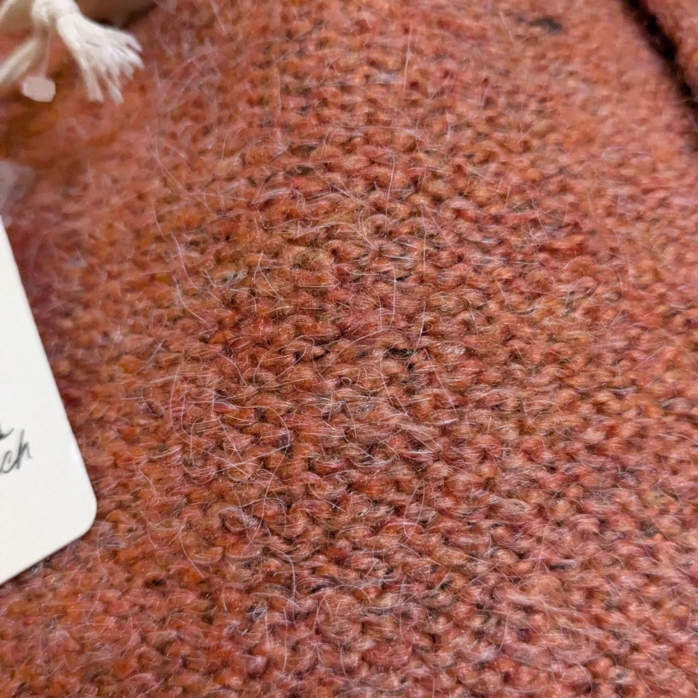 A.n.a. PXXL Rust Tweed Chunky Button Cardigan NWT
